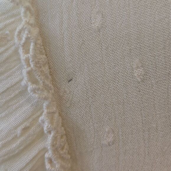 Embroidered Peasant Top Boho Milkmaid Balloon Sleeve Cottagecore Ethereal Fairy - Picture 9 of 10